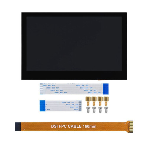 Tela de Toque Capacitiva de 4,3 Polegadas para Raspberry Pi 5/4B/3B+ IPS Display 800x480 Cabo CSI Sem Unidade com Monitor Padrão
