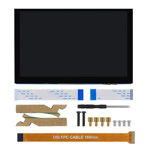 Tela de Toque Capacitiva de 5 Polegadas para Raspberry Pi 5/4B/3B+ IPS Display Cabo CSI Sem Unidade de 178 com Monitor Padrão