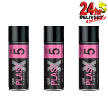 Upol PLAS/5B Plast X BLACK PAINT Plastic Bumper Trim Aerosol 400ml U-Pol X 3