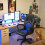 Lacoo mid-back gaming chair PU leather blue 5