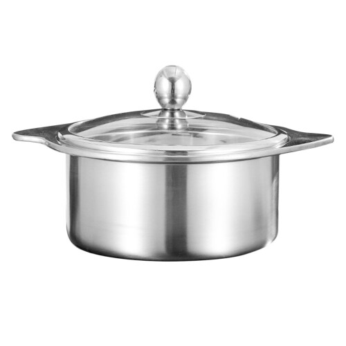 3Pcs Heavy Duty Stainless Steel Divided Hot Pot Pan Kitchen Use 1