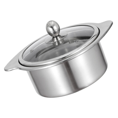 3Pcs Heavy Duty Stainless Steel Divided Hot Pot Pan Kitchen Use 2
