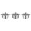 3Pcs Heavy Duty Stainless Steel Divided Hot Pot Pan Kitchen Use 6