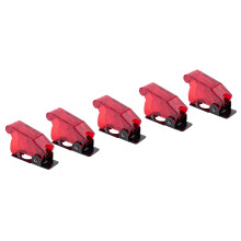 Plastic 12mm Toggle  Safety Cover Protector Cap Guard 5pcs Red