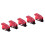 Plastic 12mm Toggle  Safety Cover Protector Cap Guard 5pcs Red 1