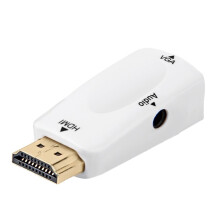1080P Male to VGA Female Adapter Video Converter with Audio Output N3 white