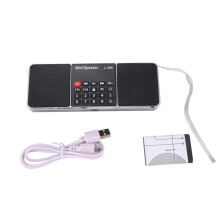 Multifunction Digital Fm Radio Media Speaker Mp3 Music Player Support Tf Card Usb Drive With Led Screen Display And Timer Function