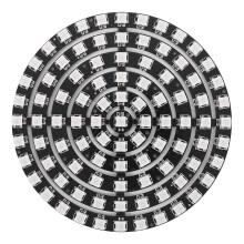 WS2812 SK6812 Radius 110mm LED Ring 5050 DC5V DIY LED Ring Built-In RGB Addressable LED Ring 93 Bits LEDs