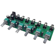 Placa de Mixagem Distribuidora de ÁUdio EstéReo de 6 Vias com Controle de Volume Independente DC5-24V 1PC 6 Entradas 1 SaíDa