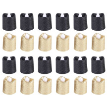 24 Pacotes de Velas Votivas Sem Chama Douradas Luzes de LED com Glitter Preto Luzes de Chá Operadas Por Bateria Suporte de Luz Amarela Quente