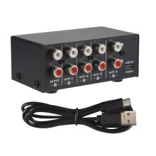 SéParateur de Source de Signal StéRéO 1 en 4 Sorties Signal de FréQuence Audio Dispositif de Distribution Sortie Sans Consommation Interface RCA