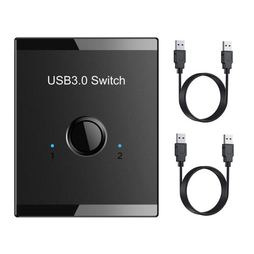 USB  KVM USB HUB 3.0 Switcher Selector KVM  for PC Keyboard Mouse Printer 1 PC Sharing 2 Devices USB