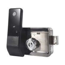Waterproof Tuya Wifi Door Lock Digital Password Double Fingerprint Electronic Rim Lock for Outdoor Iron Gate Door