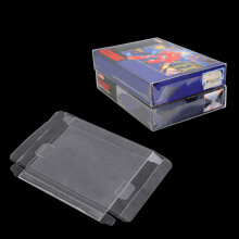 10 PièCes SéRies/Lot Clair PET Plastique BoîTe Protecteur éTui Manches Couverture pour SNES N64 CIB Jeux en BoîTe Cartouche BoîTe