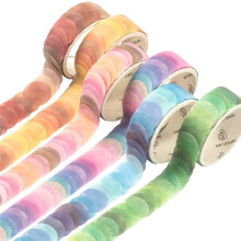 6 Rollen Morandi Dots Washi Tape Dot Stickers Circle Dot Labels für DIY Dekorative Tagebuch Planer Scrapbooking Fotoalben