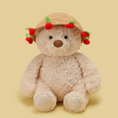 Teddy Bear Plush Toy with Red Rose, Romantic Gift for 1