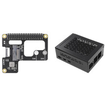 X1000 SSD-Erweiterungsplatine + Metallgehäuse für Raspberry Pi 5 PCIE auf M.2 NVMe 2242-2230 PCIe-Peripherieplatine