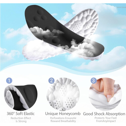 Πάτοι Memory Foam 4D Cloud με υποστήριξη καμάρας, αντι-κόπωση για απορρόφηση κραδασμών και 2