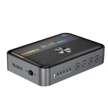 NFC 5.3 Audio-Empfänger-Sender, RGB-Licht, USB 3,5 mm AUX RCA, Koaxialer Optischer DAC-Konverter-Adapter, Schwarz