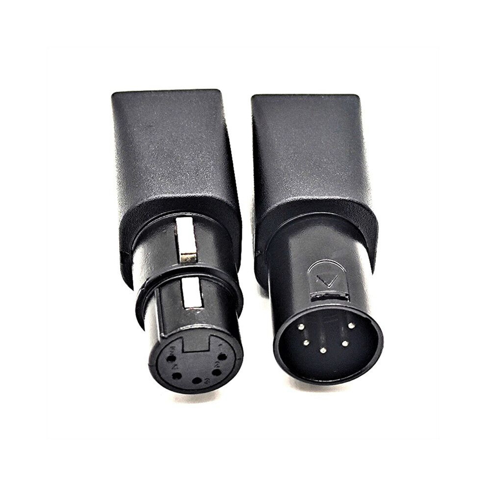 1Pair Dmx To Rj45 Connector Rj45 Ethernet To 5 Pin Xlr Dmx Female & Male Adapter For Audio Video 4712443591545