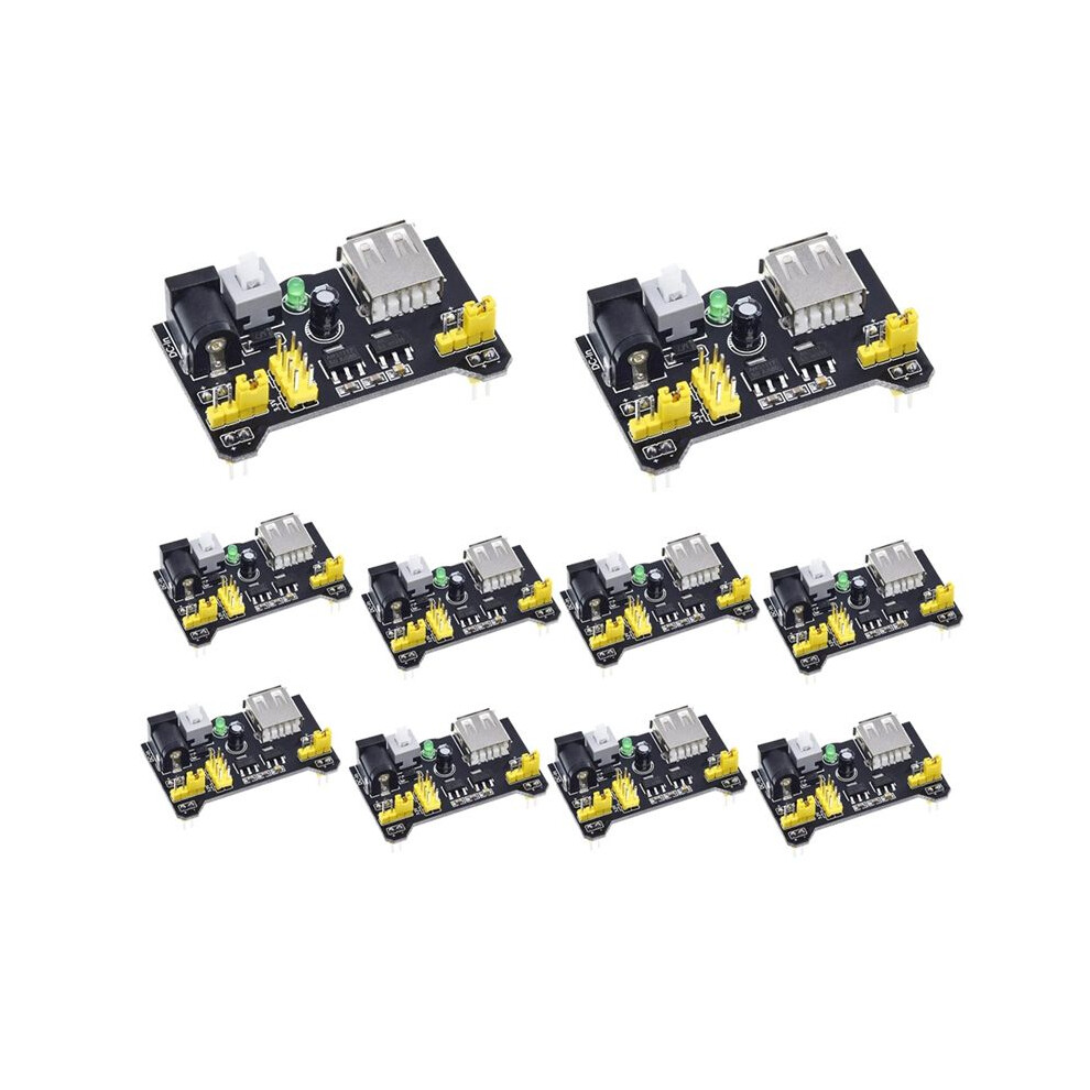 10Pcs For Mb102 Breadboard Power Supply Module 2-Way 3.3V 5V For Mb102 Breadboard Module 6031029054006