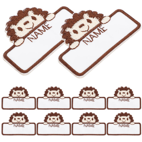 50Pcs Practical Brown Iron on Clothing Labels for DIY Sewing 1