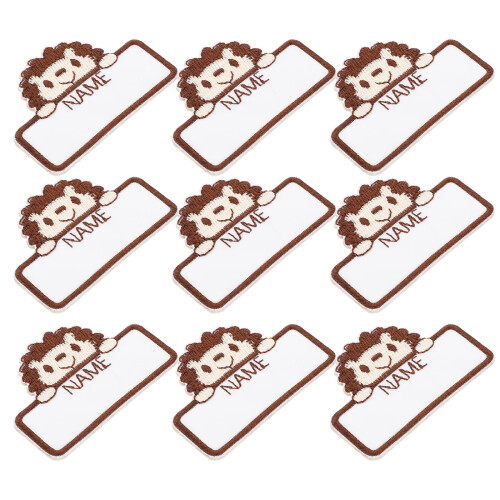 50Pcs Practical Brown Iron on Clothing Labels for DIY Sewing 2