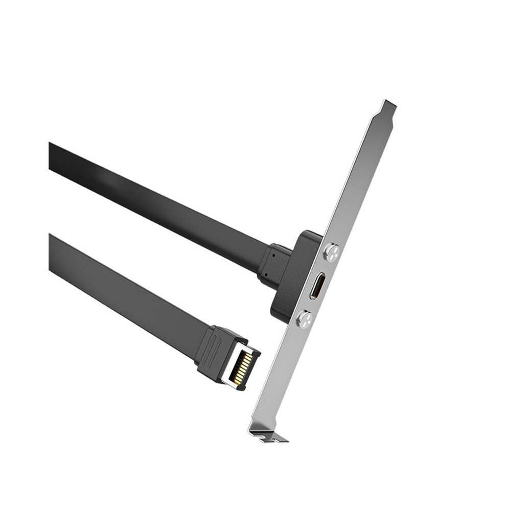 Usb3.1 Baffle Cable 19Pin/Type-E To Type-C Front C Chassis Pci Bit 10Gbps Short Flat Cable 30Cm 4713156378744