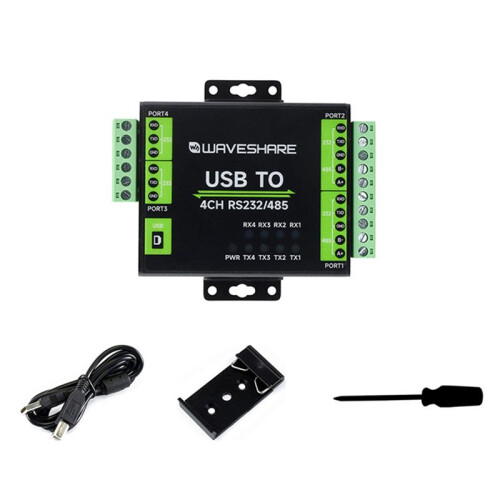 Waveshare FT4232HL USB TO RS232/485 Interface Converter Industrial Isolation for  Linux Android Windows 11/10/8.1/8/7