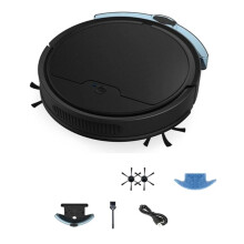 3 in 1 Sweeping Robot Home Sweeper Sweeping and Vacuuming Wireless Vacuum Cleaner Sweeping Robots(Black)