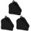 3Pcs Roller Skates Storage Pouch Black Durable Zippered Shoe Case 2
