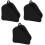 3Pcs Roller Skates Storage Pouch Black Durable Zippered Shoe Case 3