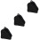 3Pcs Roller Skates Storage Pouch Black Durable Zippered Shoe Case 5
