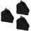 3Pcs Roller Skates Storage Pouch Black Durable Zippered Shoe Case 6