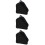 3Pcs Roller Skates Storage Pouch Black Durable Zippered Shoe Case 8