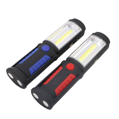 Υπέροχος επαναφορτιζόμενος φακός USB COB και LED USB, βάση εργασίας με μαγνητικό 1