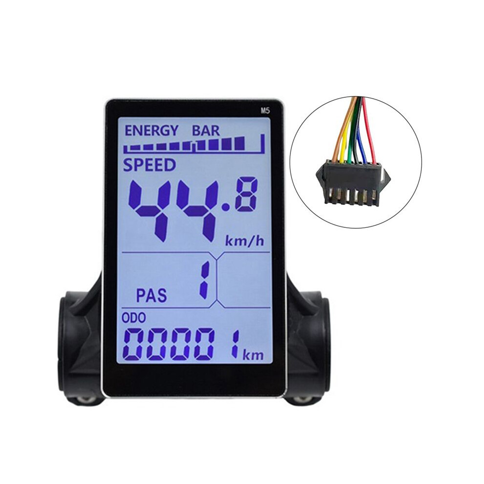 M5 Electric Bike Lcd Display Meter 24V 36V 48V 60V E Scooter Lcd Panel Screen For Mountain Electric Bike(Sm 6Pin) 4713607106001