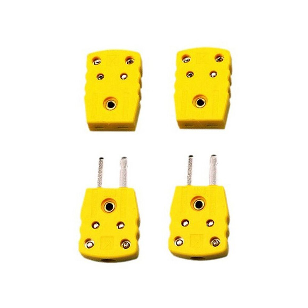 2 Pair K Type Male Female Thermocouple Plug Adapter High Temperature 100C(212F) Temperature Sensor Connector 4711331926988