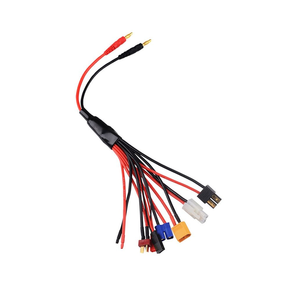 Eight In One Rc Lipo Battery Charger Splitter Cable Adapter Connector 4.0Mm Banana Plug To Jst T Plug Xt60 Ec3 Futabas Tamiyas 6034120178565