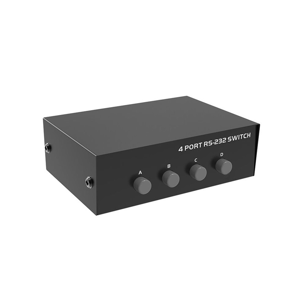 Rs232 Db9 Pin Com Port Sharer 4 In 1 Out Serial Port Sharing Device Button 6033059094960