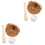 2Sets Miniatuur Honkbal Accessoires Khaki ABS Voor Mini Huis Decor 5