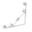 Suporte de ferro branco para prateleira de garagem (2 peças) - 38 x 15 cm (15 x 5,9 polegadas) 3