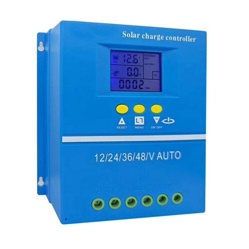 Solar Charge Controller 100A for 12V 24V 36V 48V Battery Systems, Multi-Battery Type Support, LCD Display