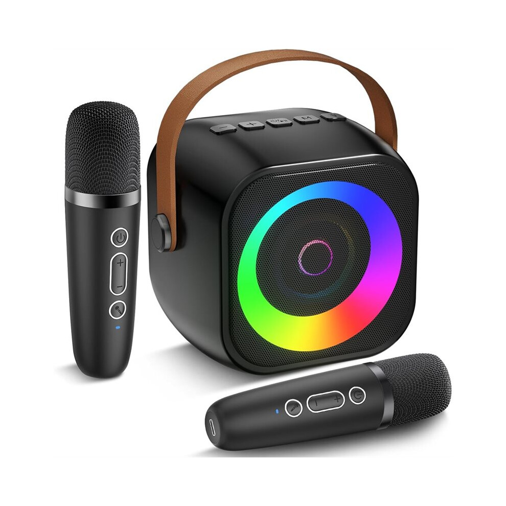 Karaoke Machine, Portable Speaker With 2 Wireless Microphones For Kids & Adults, Karaoke And Microphone 6032062051335