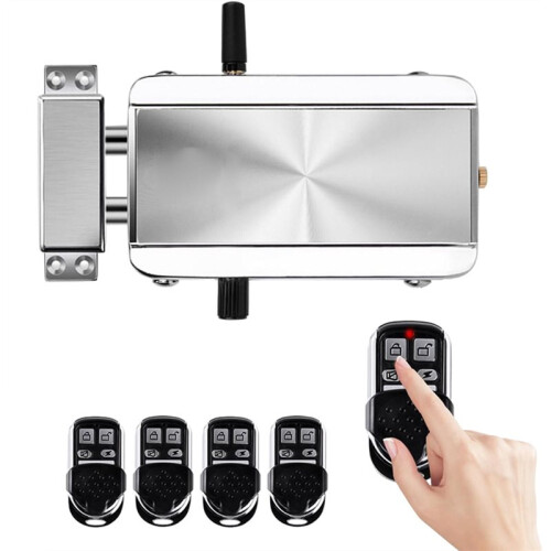 Remote Control Electronic Intelligent Door Lock, Electronic Anti-Theft  Hidden Door Lock,with 5 Remote Control
