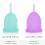 Howarmer Reusable Menstrual Cups Set (Regular + Heavy Flow), Silicone, Beginner-Friendly, Compatible with Diva Cup 2
