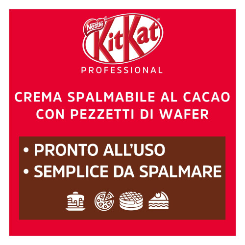 KITKAT Chocolate Untable con Trocitos de Galleta, cubo 3kg 2