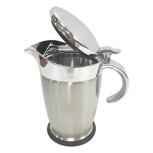 750 Ml Doppelwandige, Isolierte Saucenschüssel mit Tropffreiem Ausgießer, Sirupbehälter Aus Edelstahl für Zuhause und Buffet