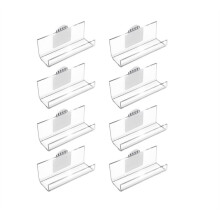 Stuk van 8 Vinyl Platenhouders voor Wandmontage, Boren Niet Nodig, Zelfklevende Acryl Platenrekken voor LP-Albumhoezen en Cd'S