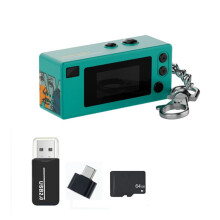 Keychain Thumb Camera 1080P HD Video Recording 0.96Inch LCD Display with 64G Card 130 Degree Wide Angle Lens B